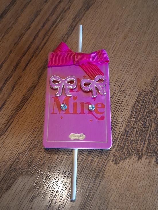 Mud Pie Jewelry - Mud Pie Hot Pink Bow & Rhinestone Stud Earring Set